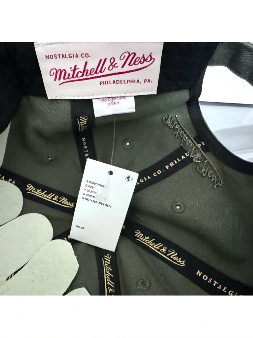 Mitchell & Ness MLB NY Yankees Tonal Logo‎ Dad Hat, MOSS GREEN